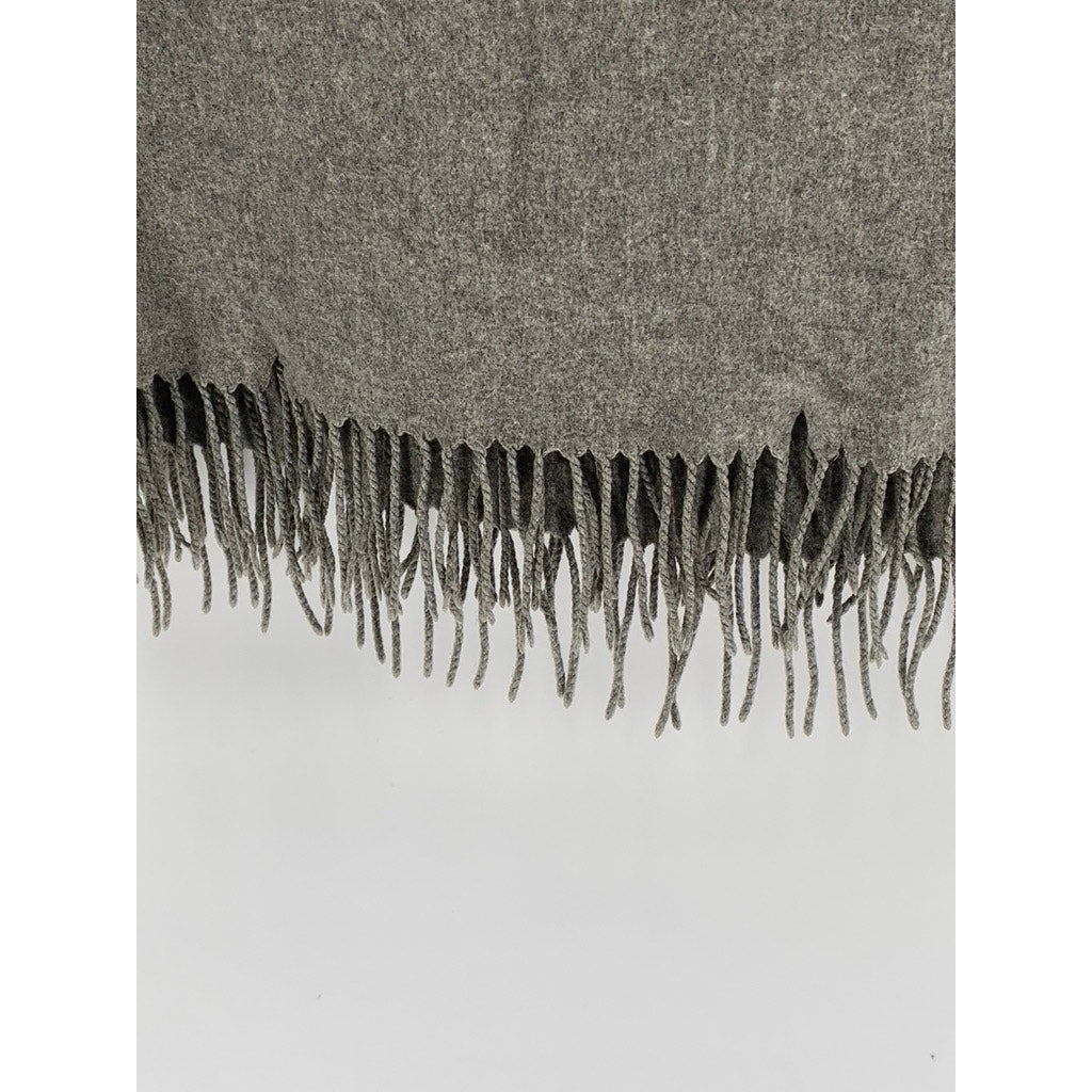 UNBRANDED Women's Charcoal Gray Soft Knit Fringe Wrap Scarf SZ OS