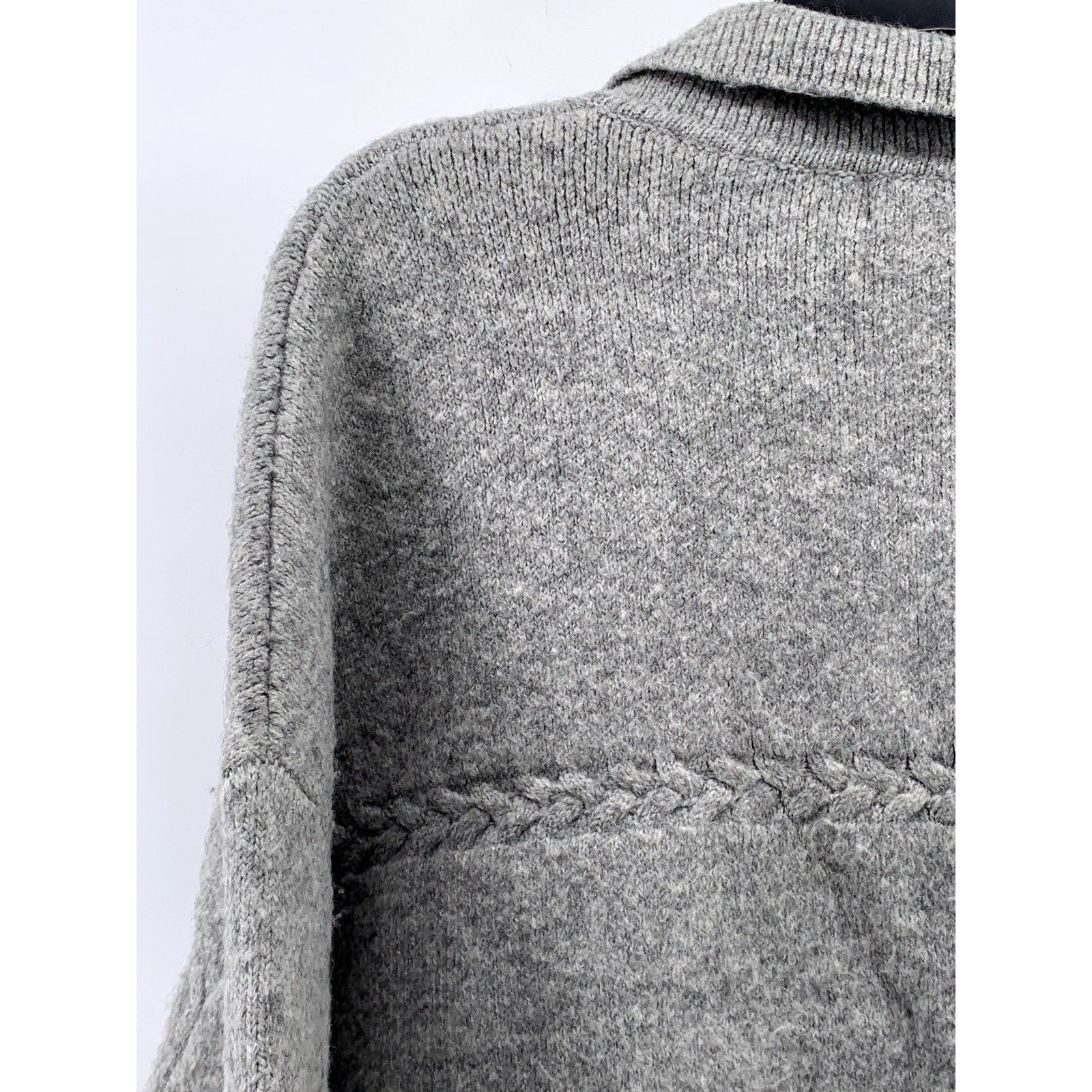 LYLA + LUXE Women's Light Heather Gray Button-Up Long Sleeve Cardigan SZ M