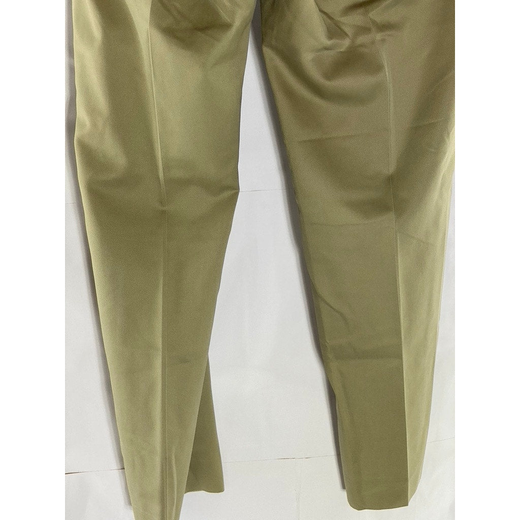 BANANA REPUBLIC Men Tan Graham Cracker Tailored Slim-Fit Non-Iron Pant SZ 33X32