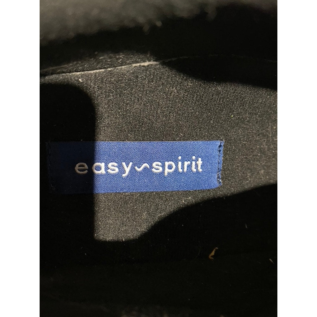 EASY SPIRIT Women's Black Leather Lace-Up AP1 Lace-Up Walking Shoes SZ 10.5