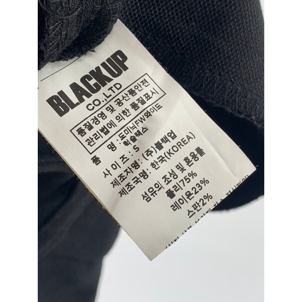 BLACKUP Women's Black Relaxed Fit Wide-Leg High-Rise Pleated Pant SZ S