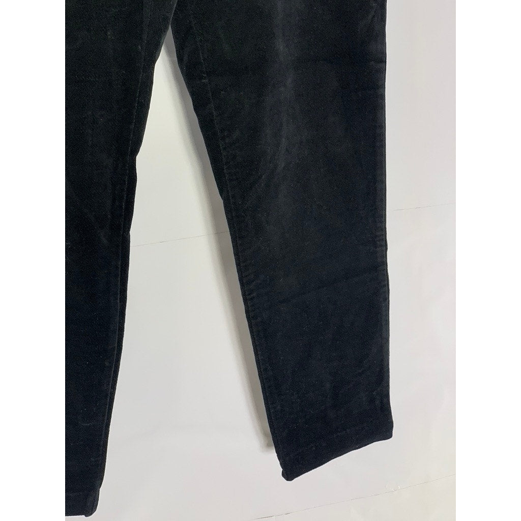 OLD NAVY Women's Black Jack Mid-Rise Regular-Fit Pixie Velvet Ankle Pants SZ 6
