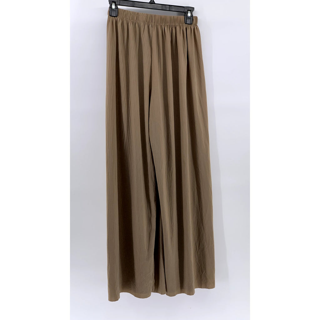 UNBRANDED Women's Tan Pleated Pants SZ S