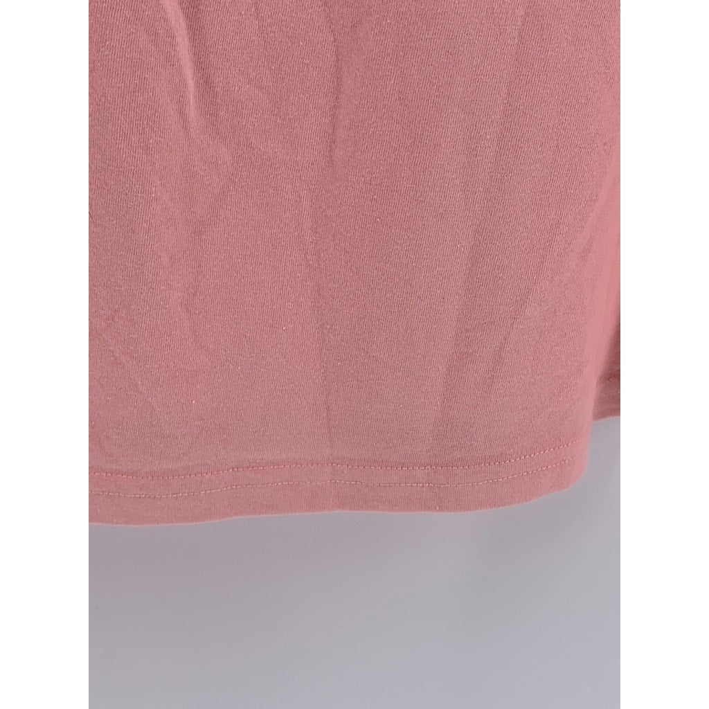 HALLMARK Women's Light Pink Graphic V-Neck Short Sleeve Sleep Shirt SZ OS