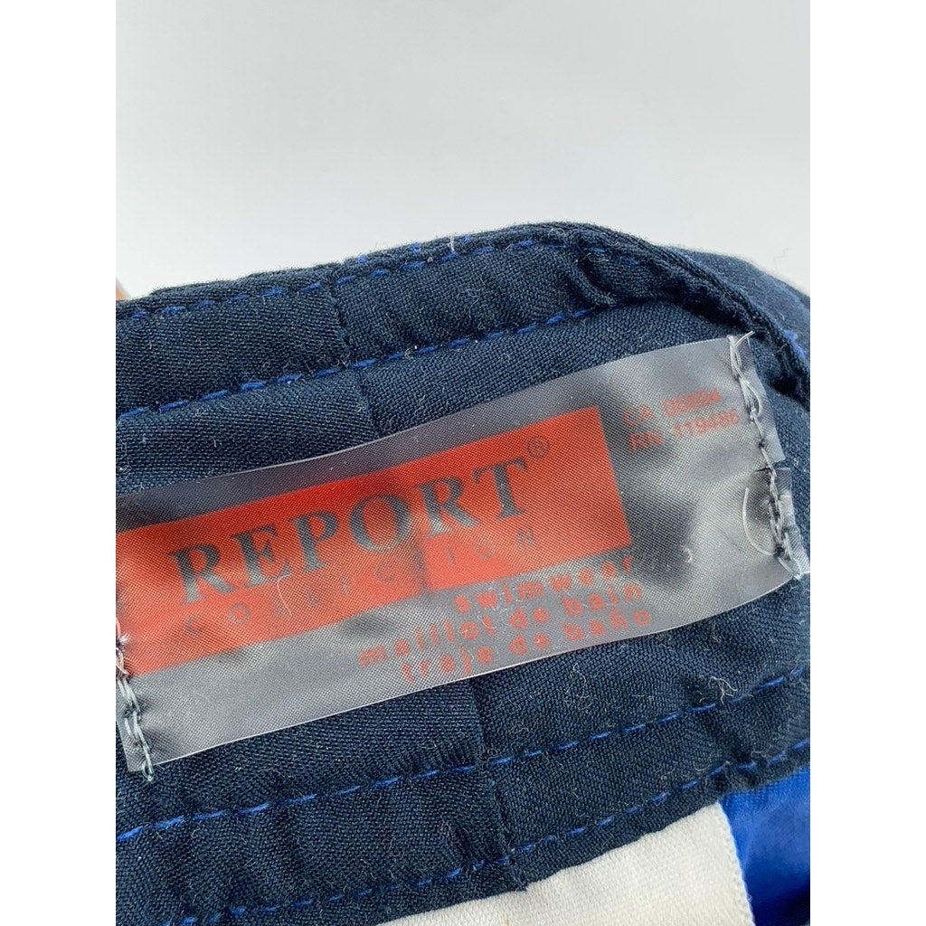 REPORT COLLECTION Men's Navy-Blue Pull-On Swim Board Shorts SZ 32