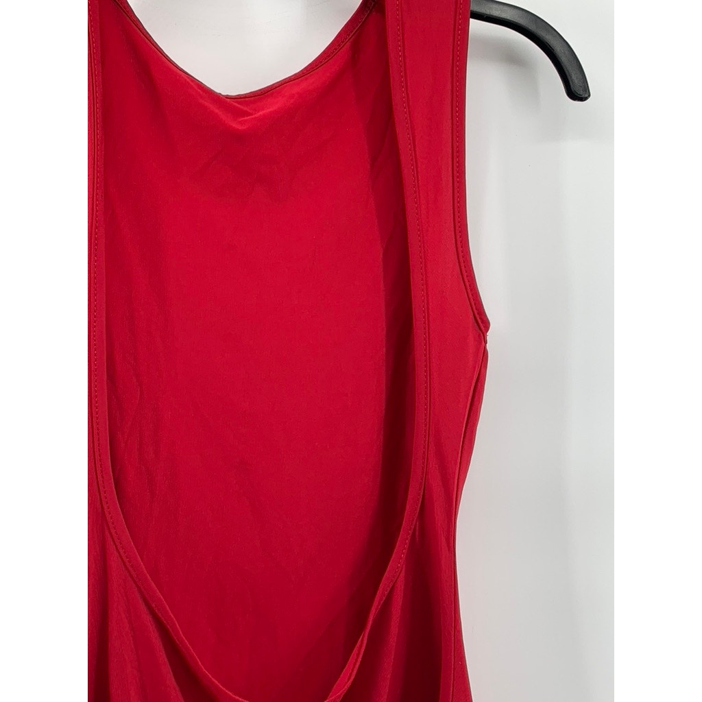 UNBRANDED Women's Red Open-Back Sleeveless Mini Dress SZ S