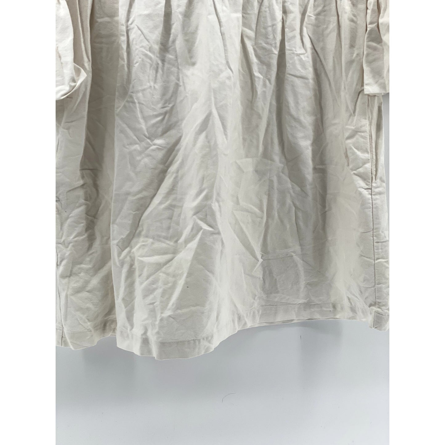 SUNDAY BEST Women's White Solid V-Neck Elbow Bell Sleeve A-Line Mini Dress SZ XS