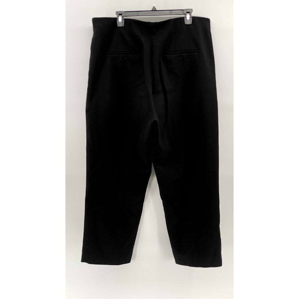 H&M Women's Black Solid Straight-Leg Regular Fit Pant SZ XL