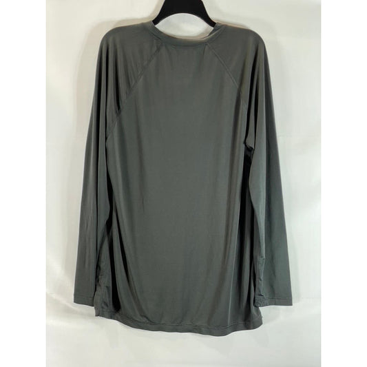 GOODFELLOW & CO Men's Charcoal Crewneck Slim-Fit Long Sleeve T-Shirt SZ M