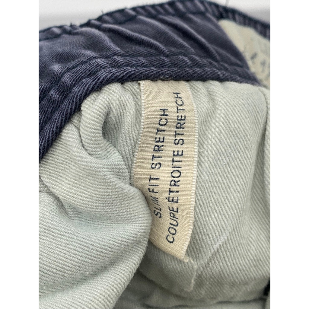 H&M L.O.G.G. Men's Navy Denim Slim-Fit Stretch Drawstring Jogger Pants SZ M