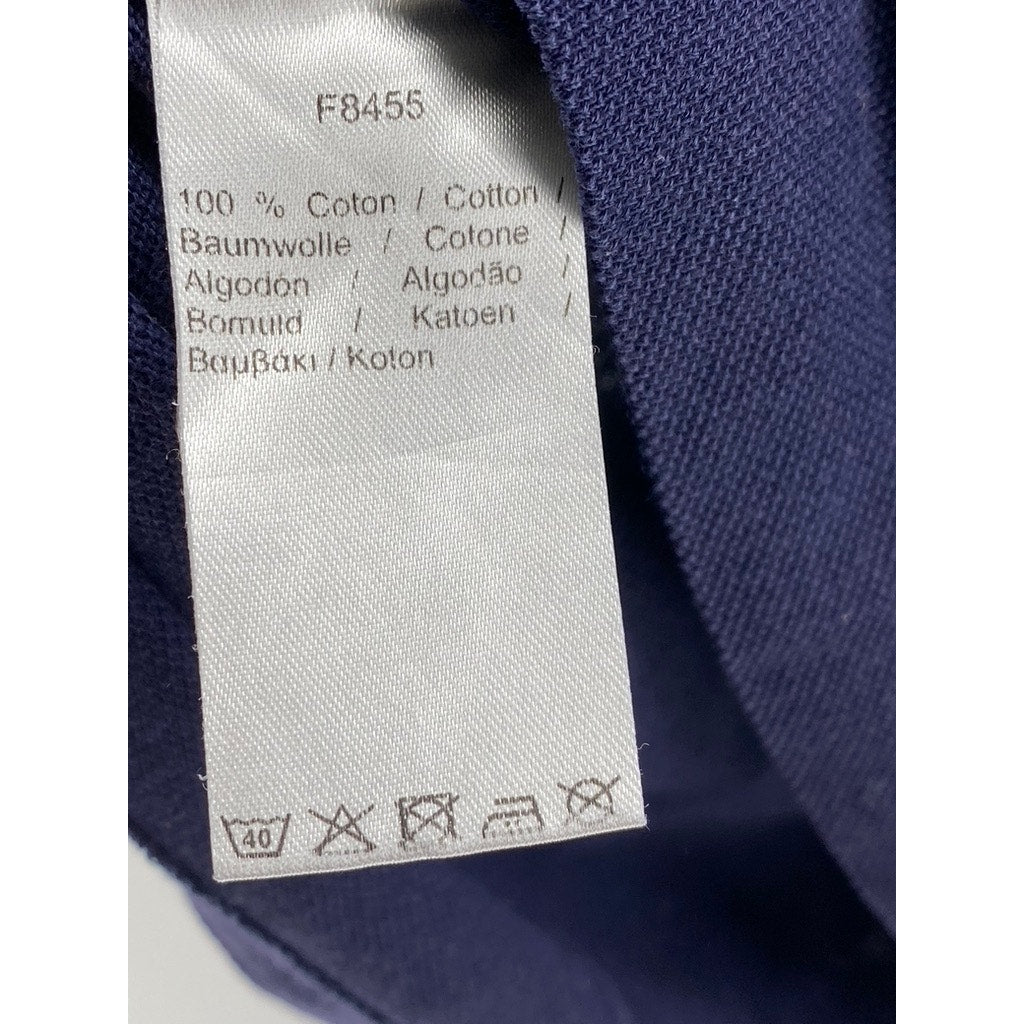 LACOSTE Men's Navy Classic-Fit Short Sleeve Polo Shirt SZ S