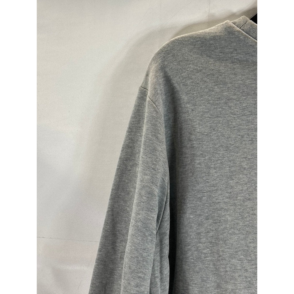 A.P.C RUE MADAME PARIS Men's Heather Gray APC19-87 Logo Crewneck Sweatshirt SZXL
