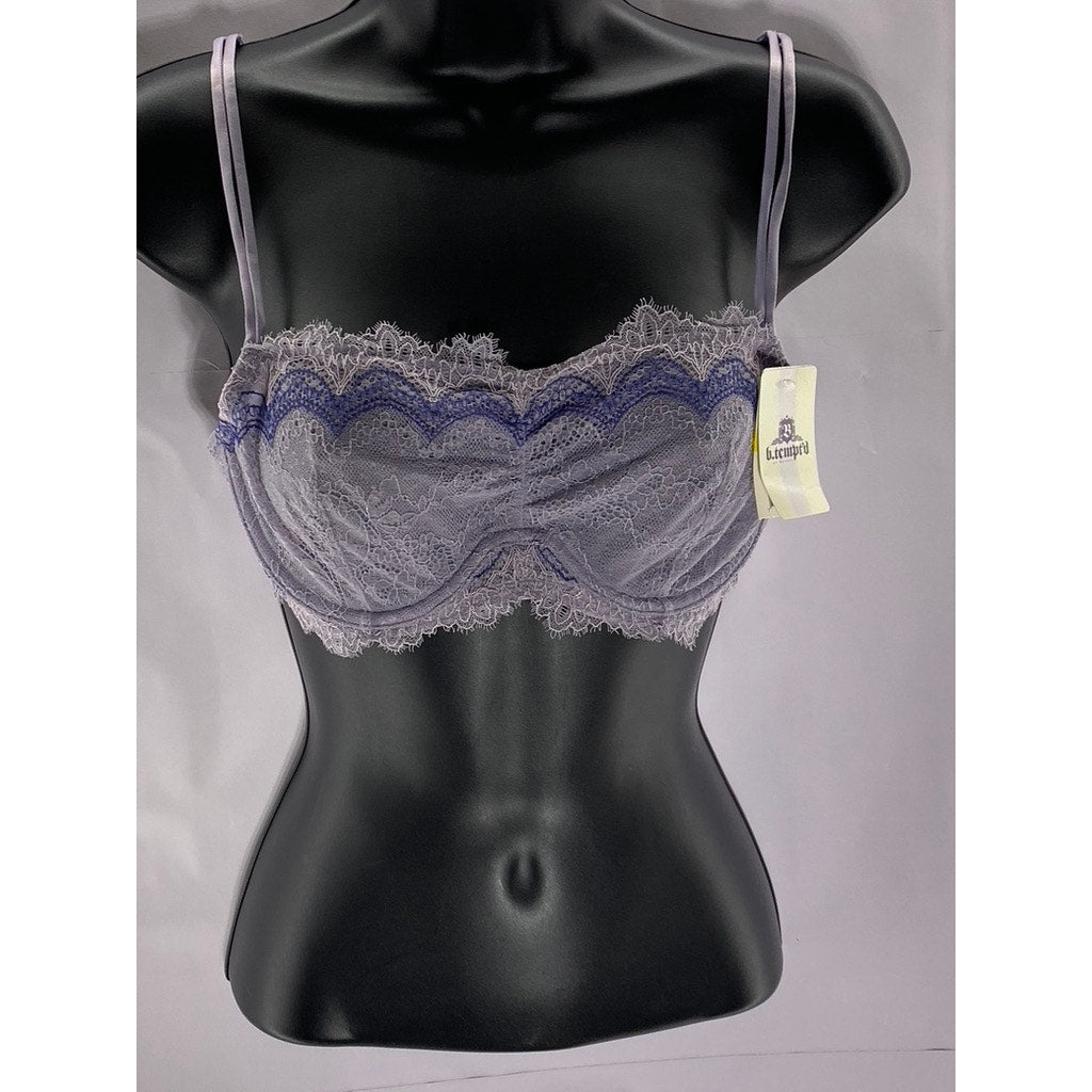 B. TEMPT'D BY WACOAL Women's Purple Lace Double Spaghetti Strap Bra SZ M