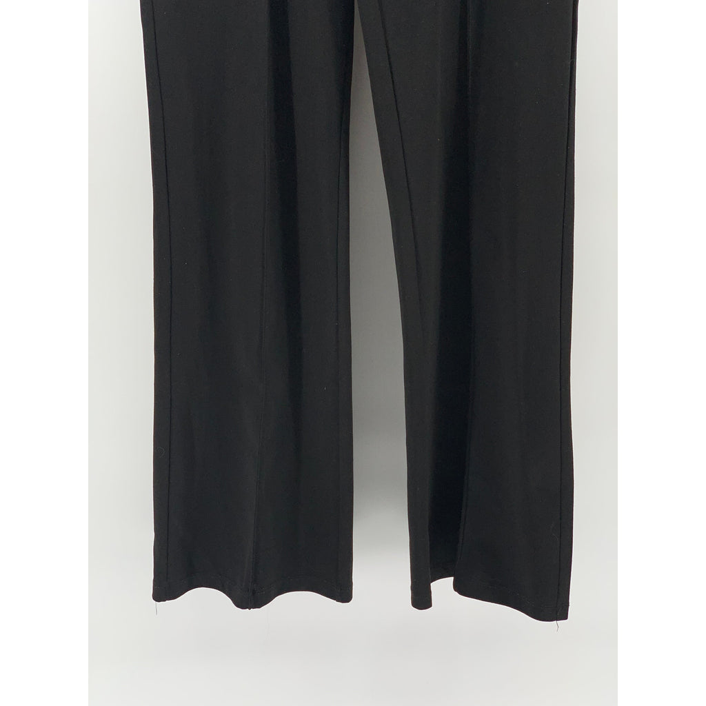 FASHION NOVA Women's Black High-Rise Asymmetrical Button Wide-Leg Pant SZ M