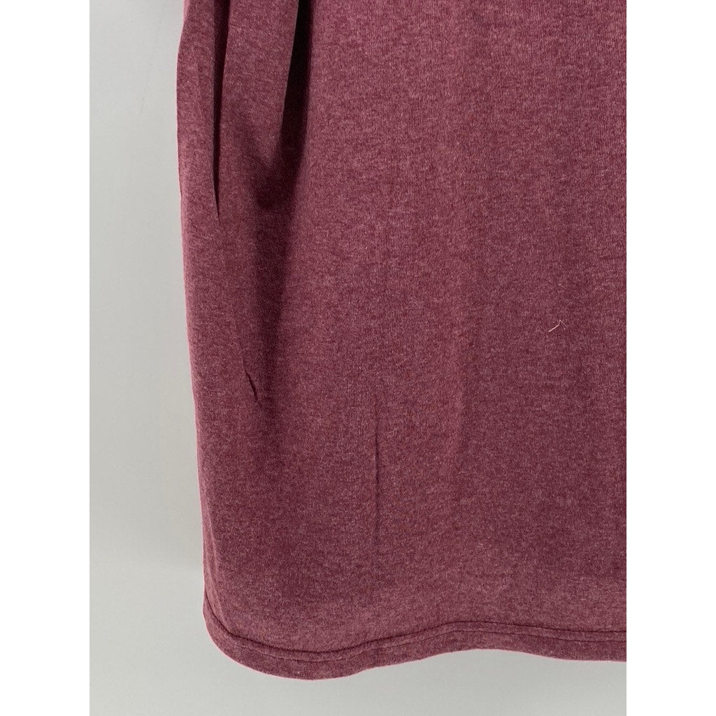 UNBRANDED Men's Burgundy Playa Del Carmen Graphic Short Sleeve T-Shirt SZ L