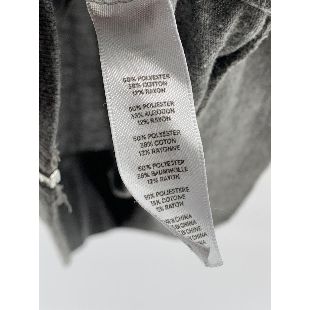 ALTERNATIVE APPAREL Men's Heather Gray Zip-Up Logo Sweater SZ L