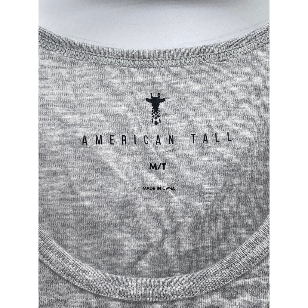 AMERICAN TALL Men's Light Gray Casual Crewneck Sleeveless Underlayer Tank SZ M-T