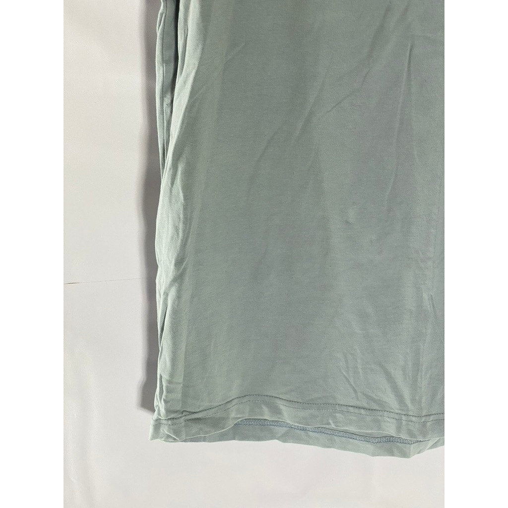 H&M Men's Light Blue Solid Slim-Fit Crewneck Short Sleeve T-Shirt SZ M