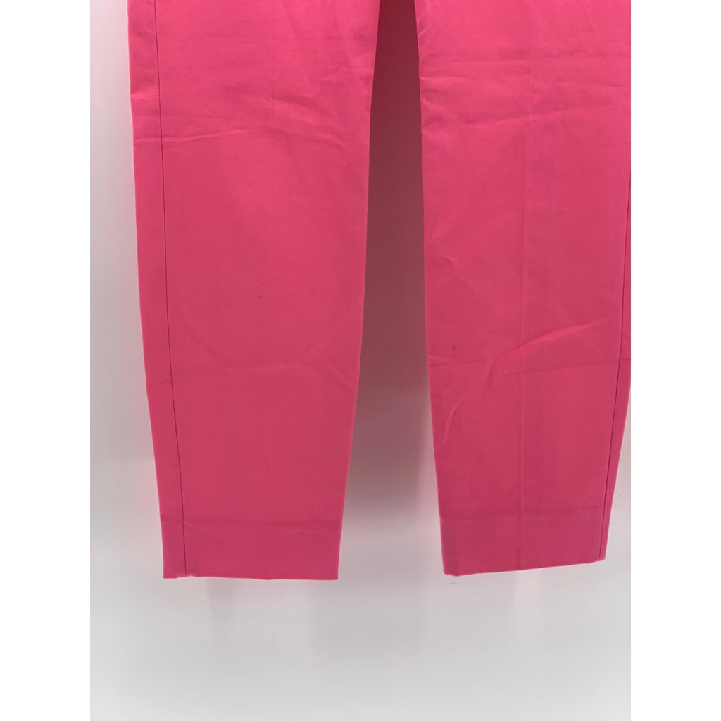 J.CREW Women's Pink Solid Cameron Slim Cropped Bi-Stretch Cotton Blend Pant SZ 2