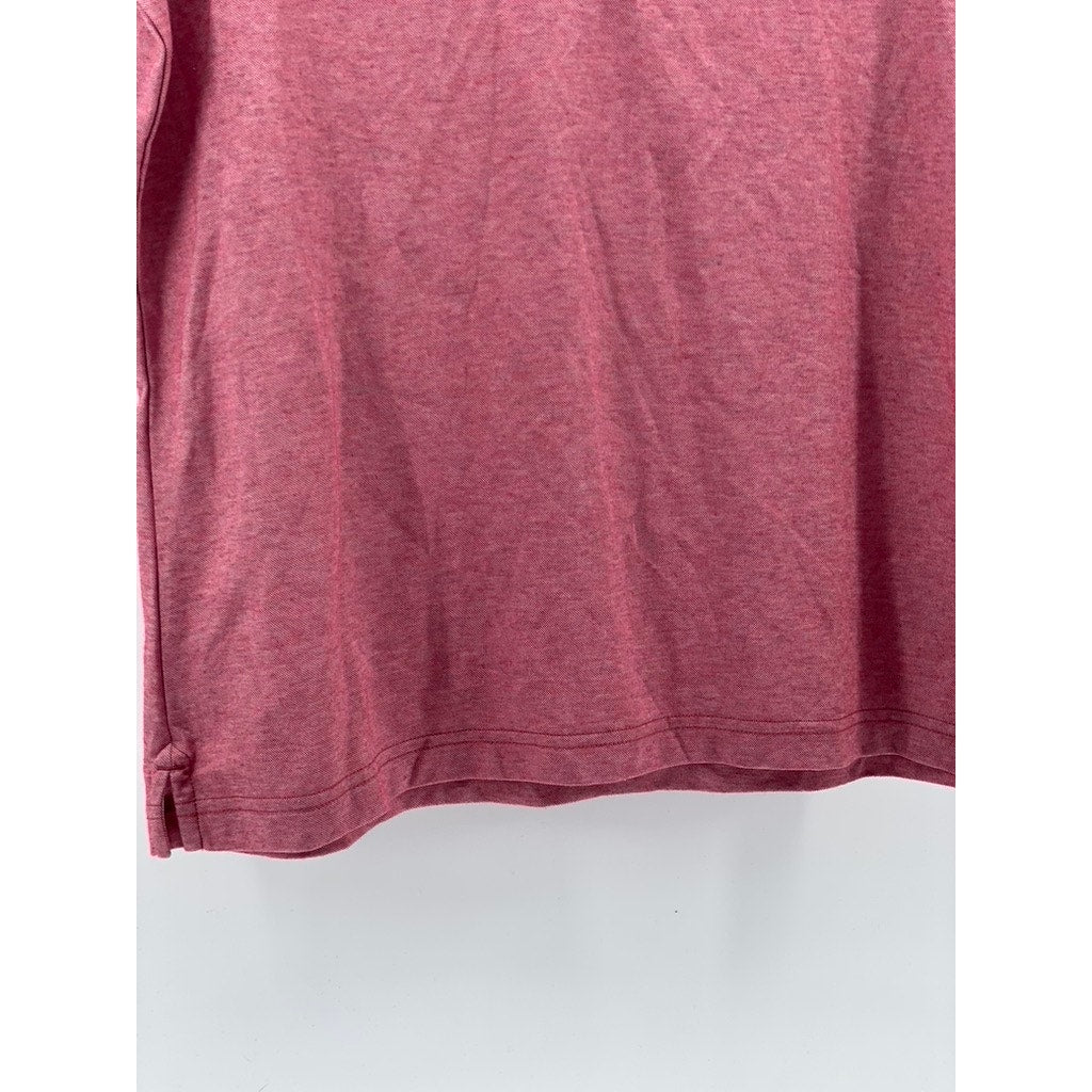 TRAVIS MATHEW Men’s Heather Cardinal She Classy Short Sleeve Polo SZ L