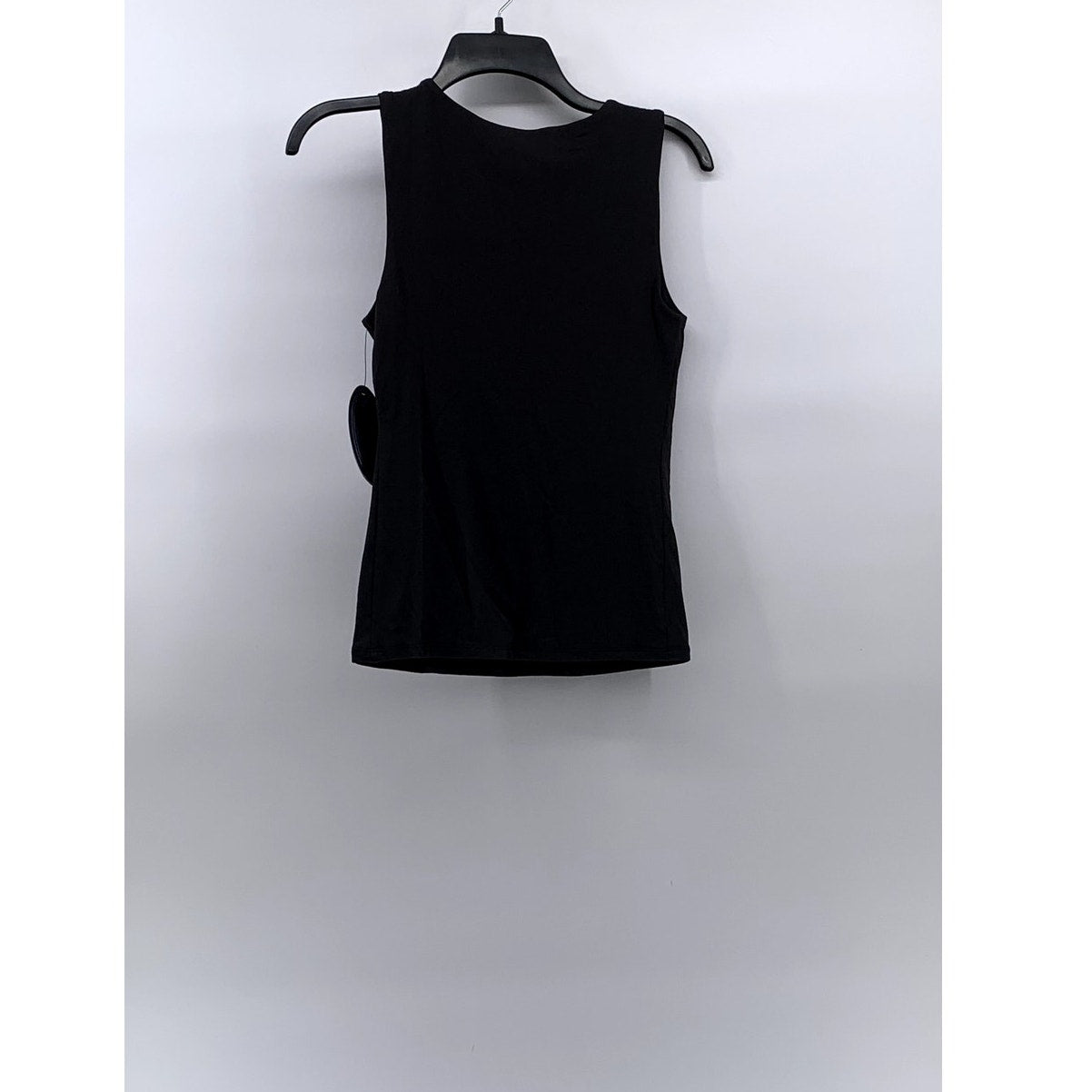 SCOOP Women's Black Scoop-Neck Rib Knit Sleeveless Top SZ S