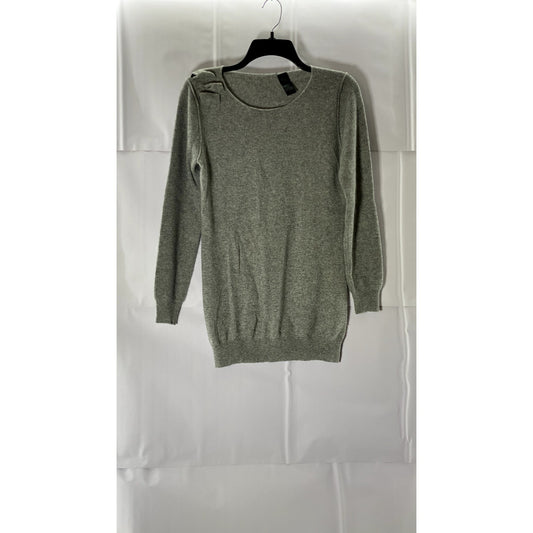 UNBRANDED Women's Grey Crewneck Cashmere Pullover Sweater SZ M