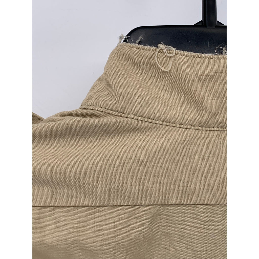 MONTGOMERY WARD Men's Tan Vintage 70's Button-Up Long Sleeve Shirt SZ S