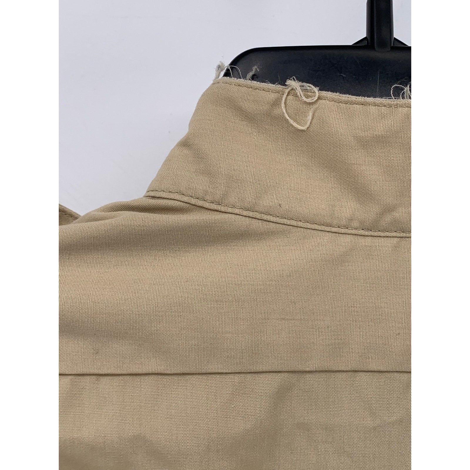 MONTGOMERY WARD Men's Tan Vintage 70's Button-Up Long Sleeve Shirt SZ S