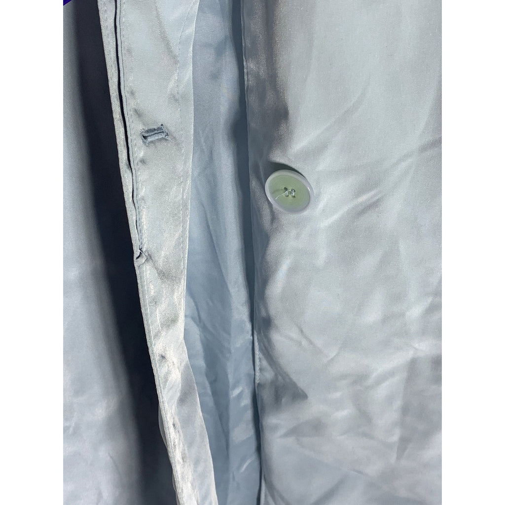 NEW YORK & COMPANY Women's Light Blue Button-Up Long Sleeve Coat SZ L