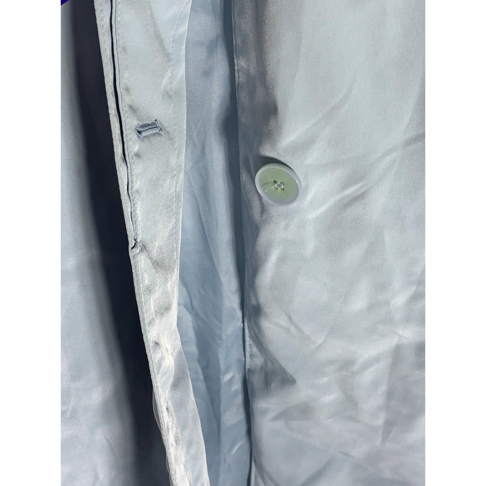 NEW YORK & COMPANY Women's Light Blue Button-Up Long Sleeve Coat SZ L