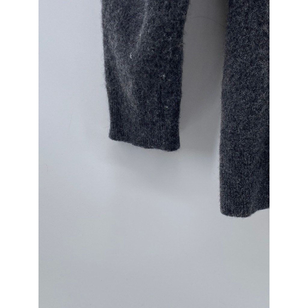 CHARTER CLUB Women's Charcoal Cashmere V-Neck Long Sleeve Sweater SZ M