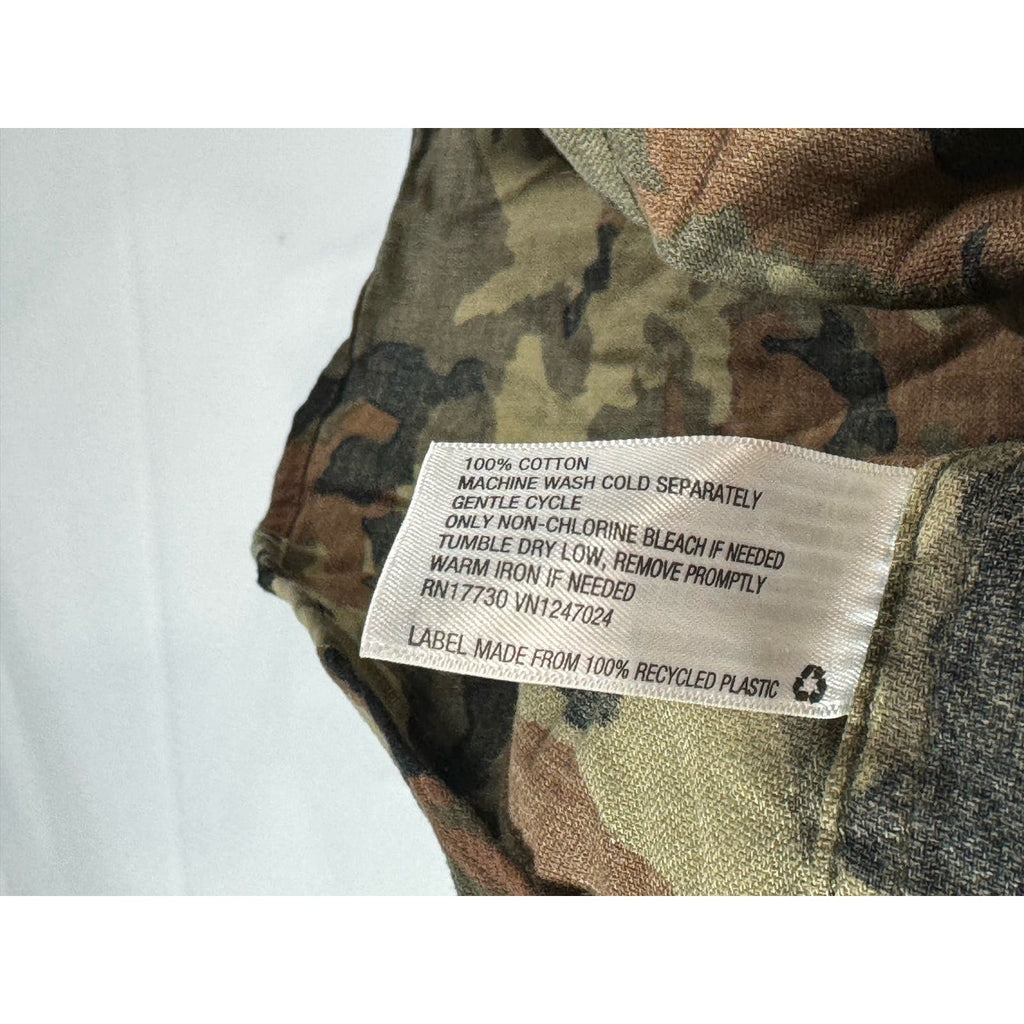 GOODFELLOW & CO Men's Green Camo Standard-Fit Button-Up Long Sleeve Shirt SZ L