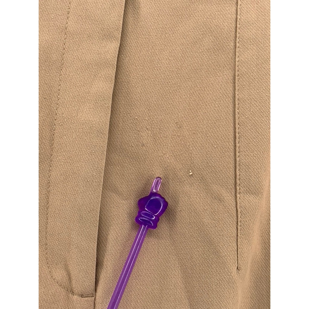 ZARA Women's Tan Slim-Leg High-Rise Pants SZ S