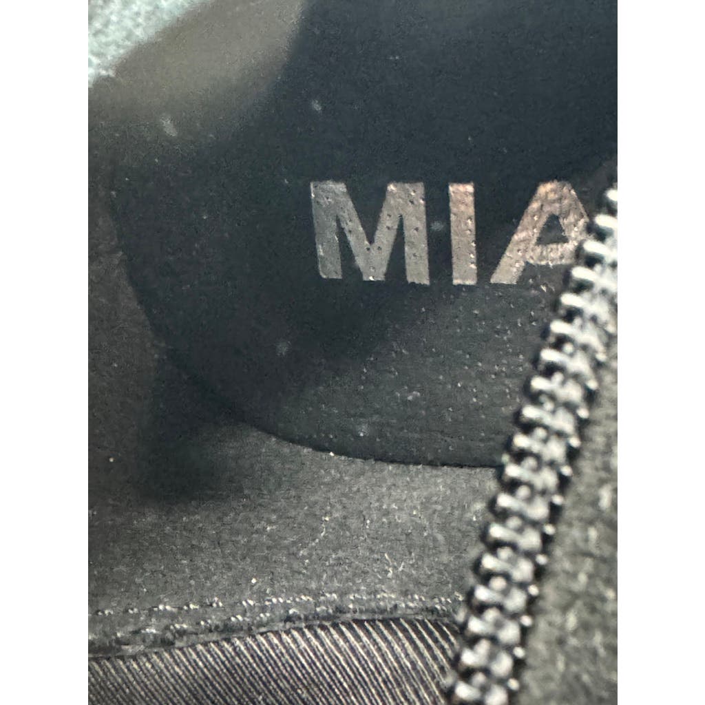 MIA Women's Black Stretch Faux Suede Beleza Tall Over-The-Knee Heeled Boot SZ7.5