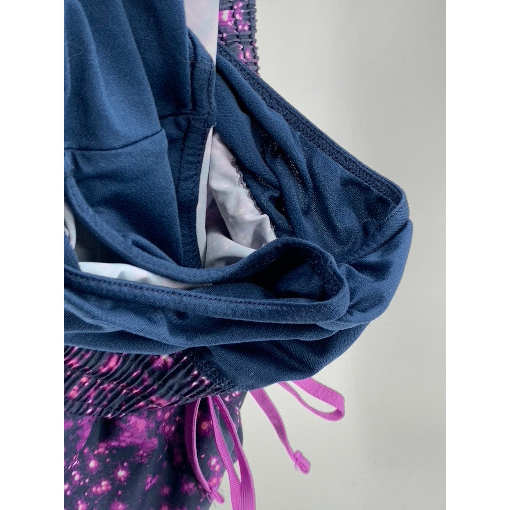 C9 CHAMPION Women's Navy-Purple Printed Active Shorts SZ L