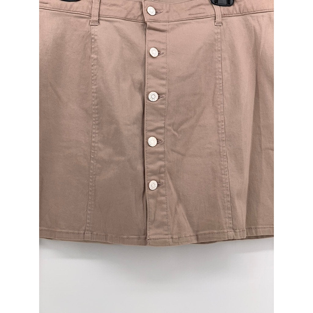 CELEBRITY PINK Women’s Dusty Rose Button-Front Denim Mini Skirt SZ 13/31
