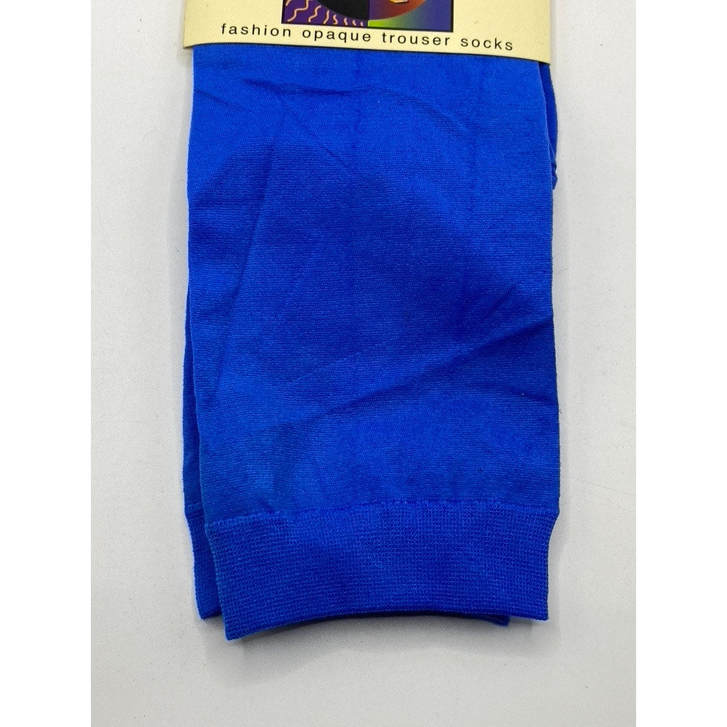 FOOT TRAFFIC Women's Royal Blue Fashion Opaque Trouser Socks SZ OS