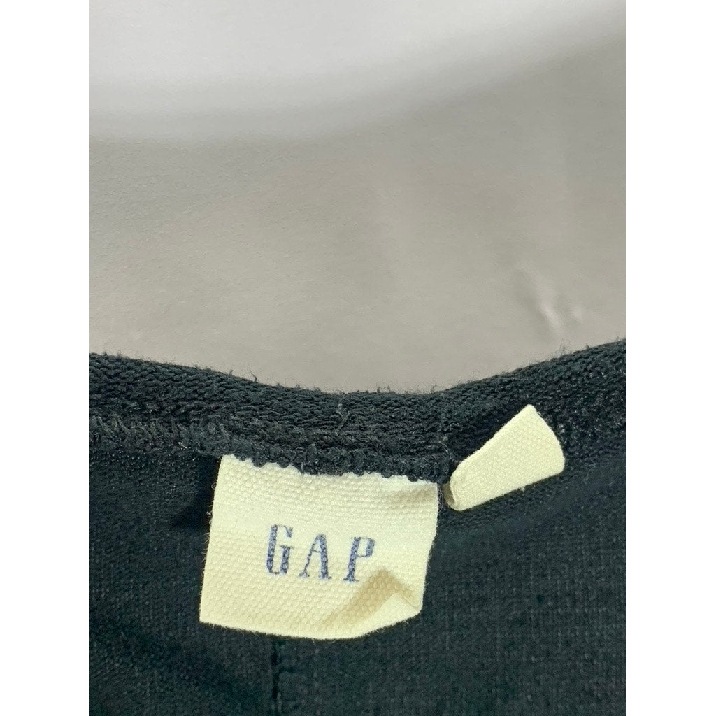 GAP Women's Black Solid Crewneck Long Sleeve Casual Top SZ S