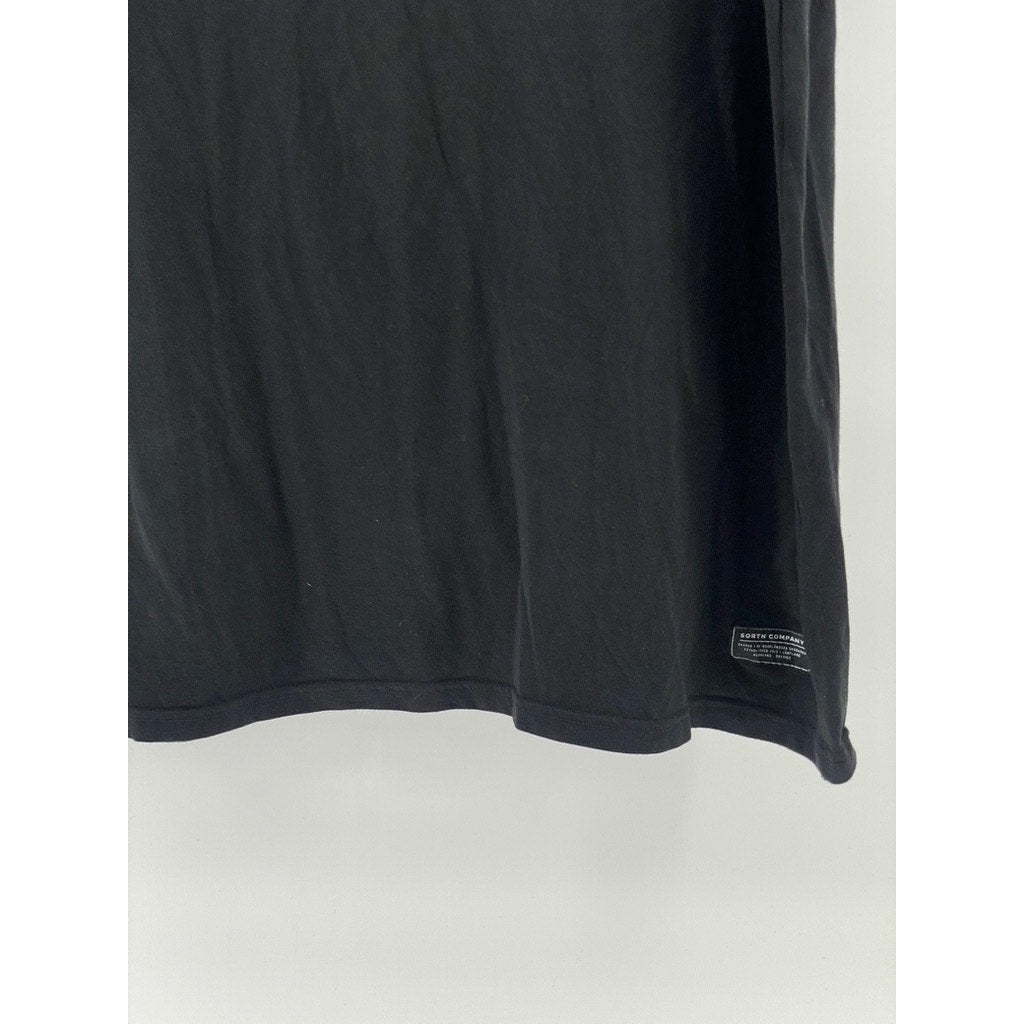 SQRTN COMPANY Unisex Black-White Crewneck Logo Short Sleeve T-Shirt SZ XL