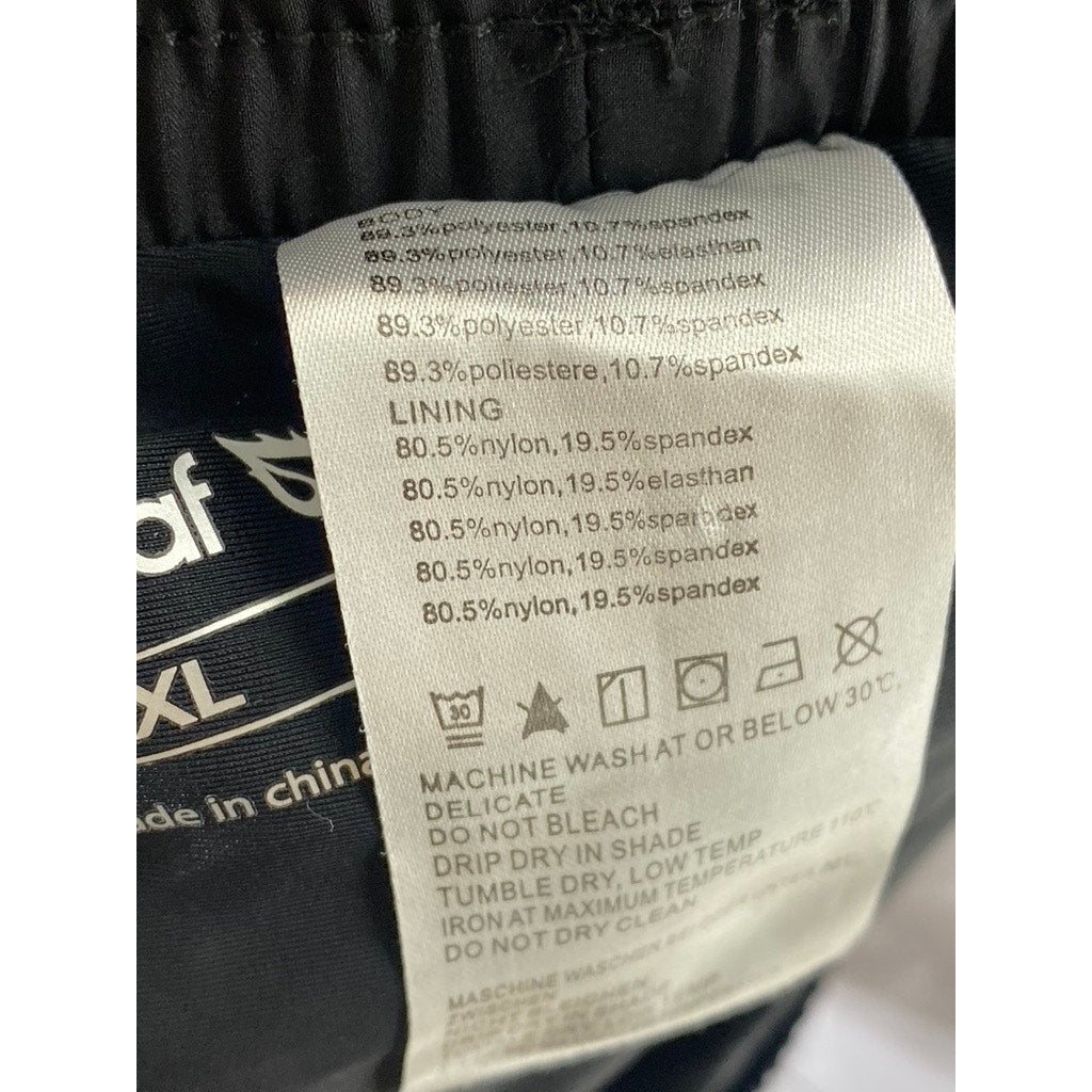 BALEAF Women's Black Perforated Drawstring Pull-On Active Shorts SZ XL