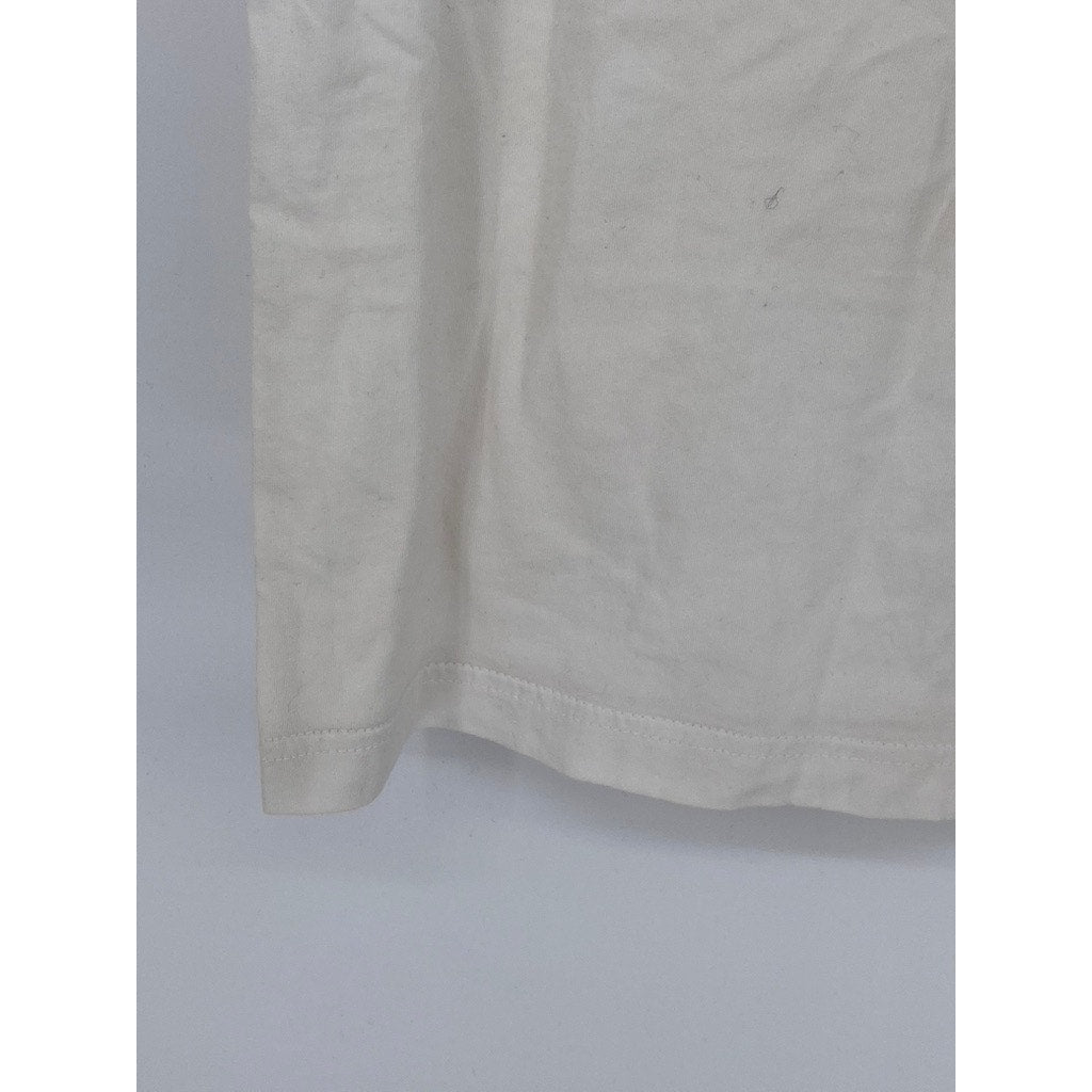 BELLA + CANVAS Women’s White Crewneck Breast Graphic Short Sleeve Top SZ M