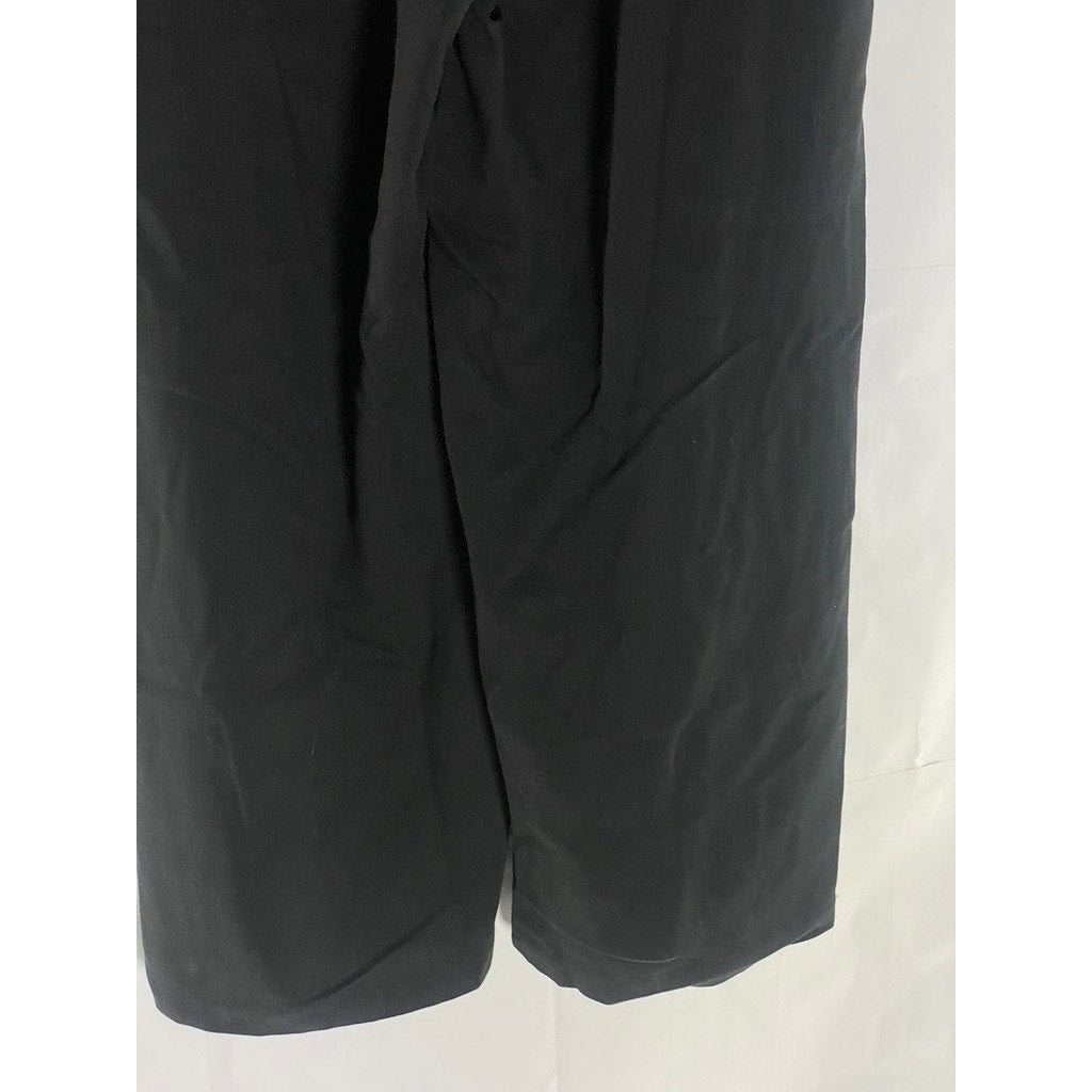 EILEEN FISHER Women's Black Stretch Jersey Knit Wide-Leg Pant SZ M