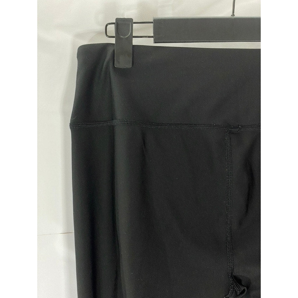 PUMA Women's Black Solid Sculpt Tight Logo High-Waist Leggings SZ M