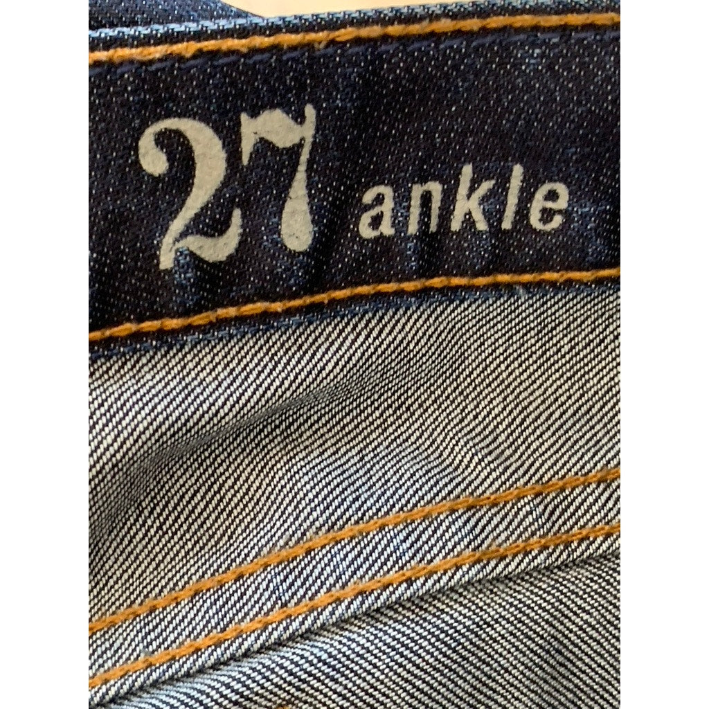 J. CREW Women's Dark Blue Denim Toothpick Skinny-Leg Five-Pocket Ankle Jean SZ27