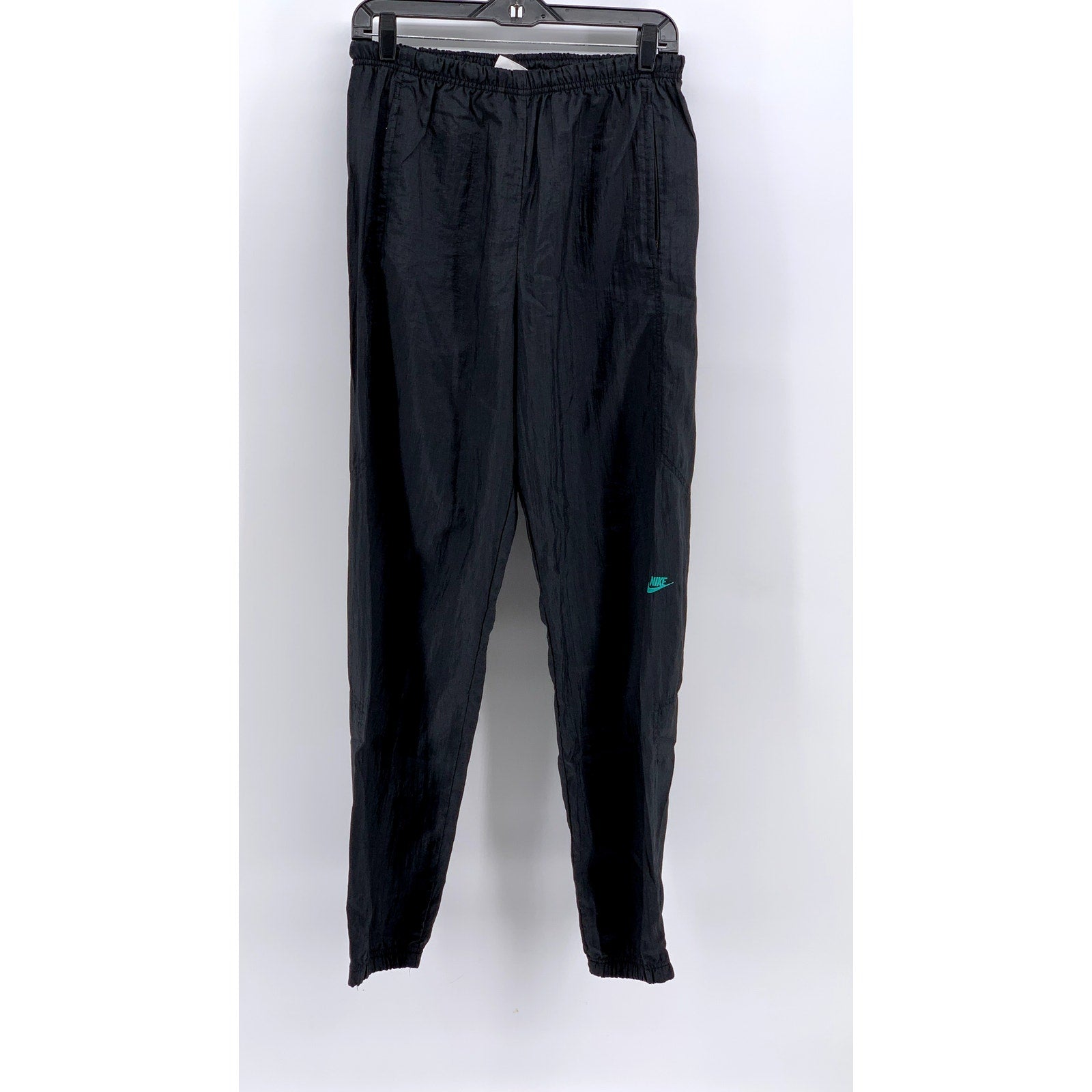 NIKE Women's Black Nylon Zipper-Hem Active Pants SZ M