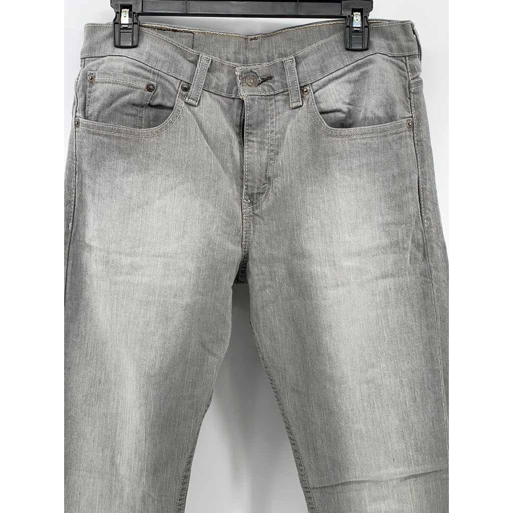 LEVI'S Men's 513 Light Gray Denim Slim Leg Regular Fit Five-Pocket Jeans SZ32X32