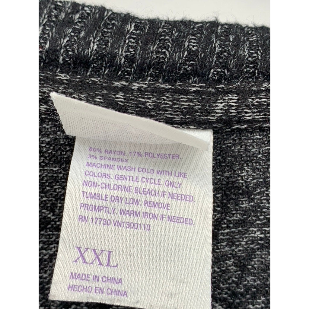 STARS ABOVE Women's Black Knit Crewneck Sweater SZ XXL