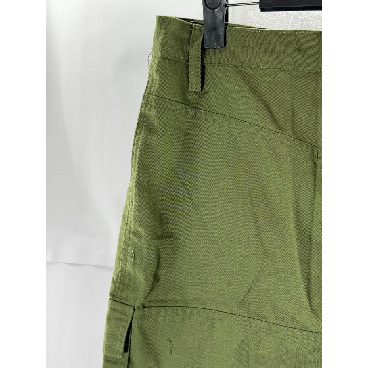 MOTEL Women's Dark Olive Widya Midi Straight Cargo Skirt SZ XS(US4)