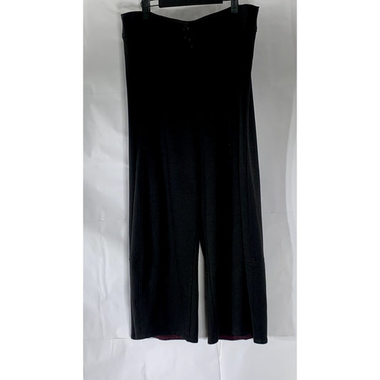JILL ANDERSON Women's Black Solid Wide-Leg Pant SZ XL