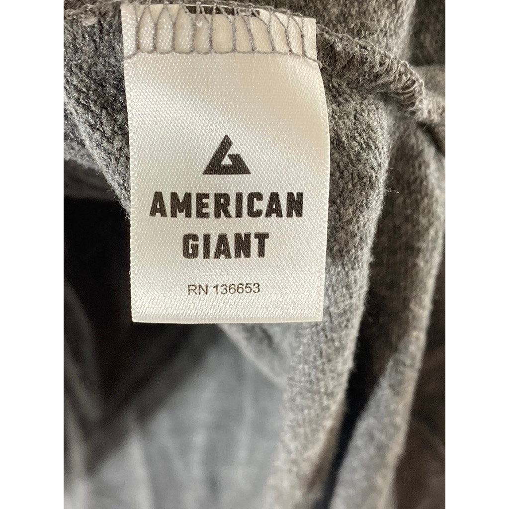 AMERICAN GIANT Women's Light Gray Casual Crewneck Long Sleeve Top SZ L